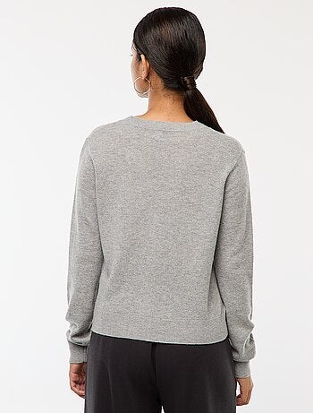 Cardigan in maglia leggera con scollo a V