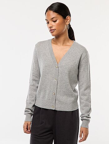 Cardigan in maglia leggera con scollo a V