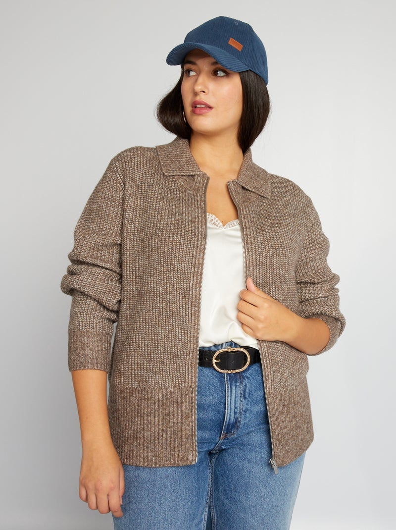 Cardigan in maglia MARRONE - Kiabi