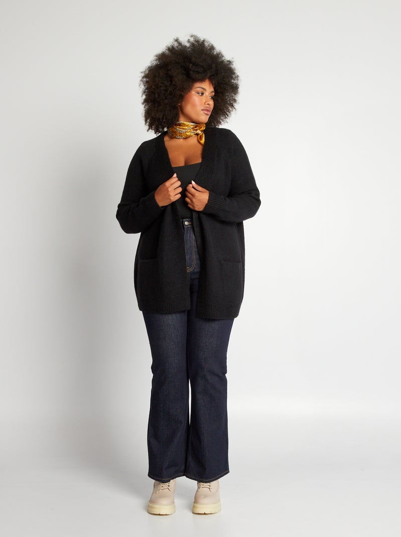 Cardigan in maglia midi nero - Kiabi