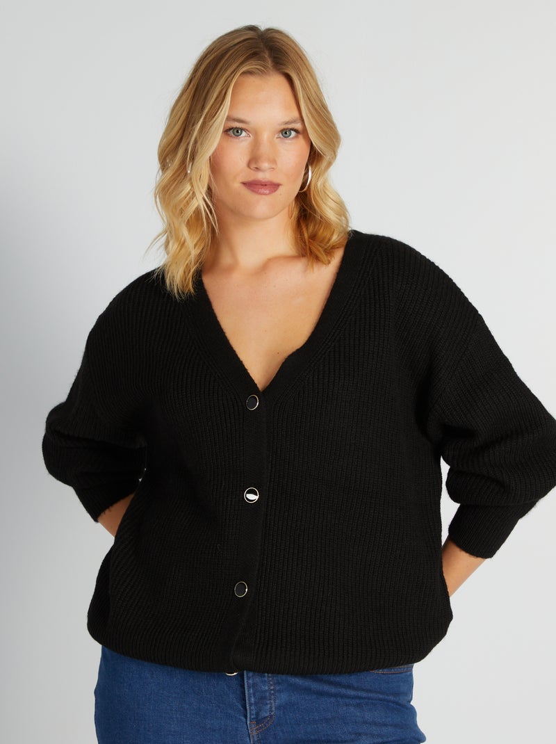 Cardigan in maglia nero - Kiabi