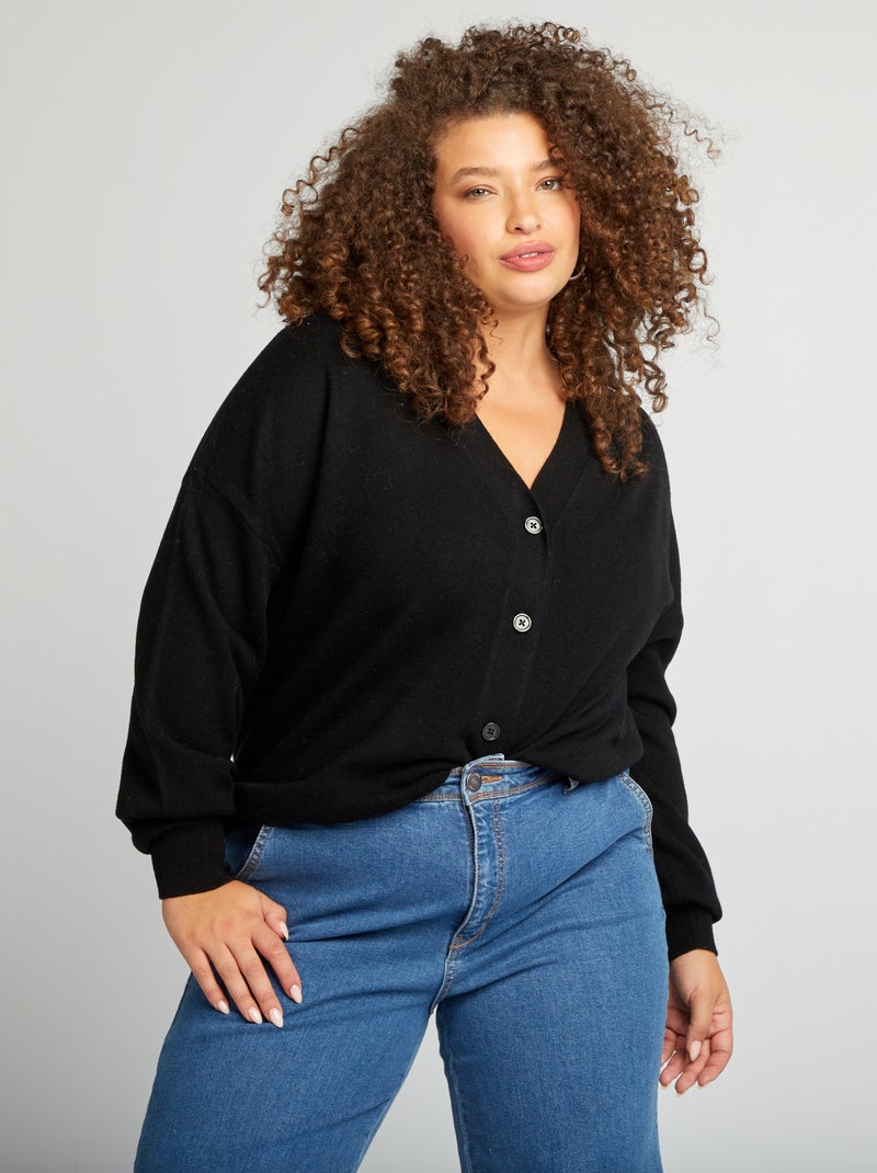 Cardigan in maglia nero - Kiabi