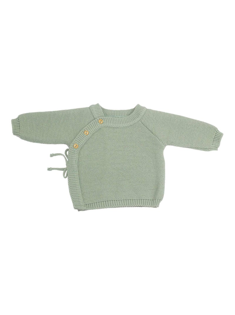 Cardigan in maglia per neonato Verde oliva - Kiabi