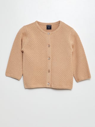 Cardigan in maglia punto legaccio