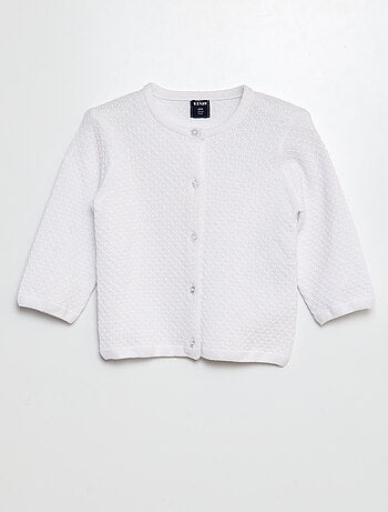 Cardigan in maglia punto legaccio