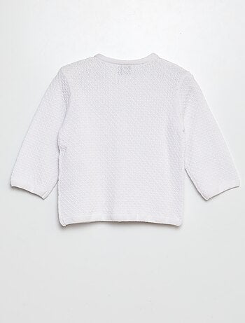 Cardigan in maglia punto legaccio