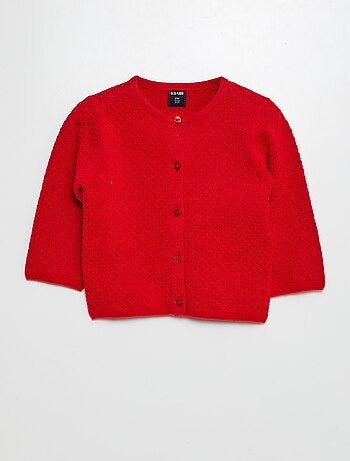 Cardigan in maglia punto legaccio