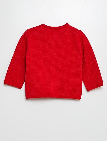 Cardigan in maglia punto legaccio