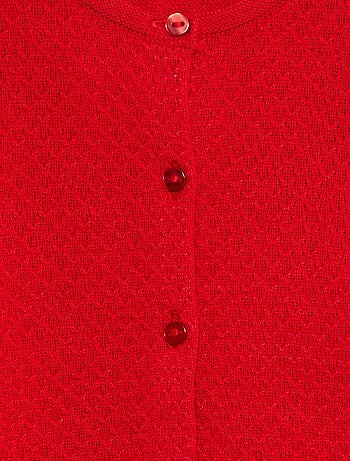 Cardigan in maglia punto legaccio