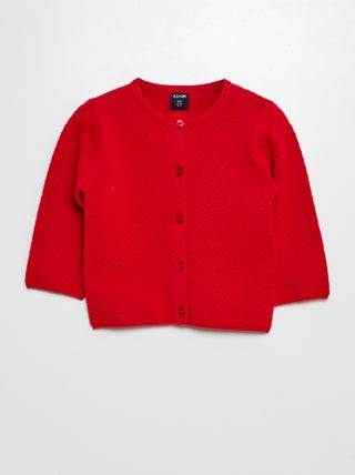 Cardigan in maglia punto legaccio