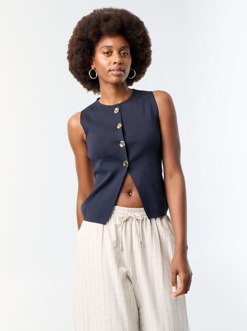 Cardigan in maglia sottile senza maniche - Kiabi