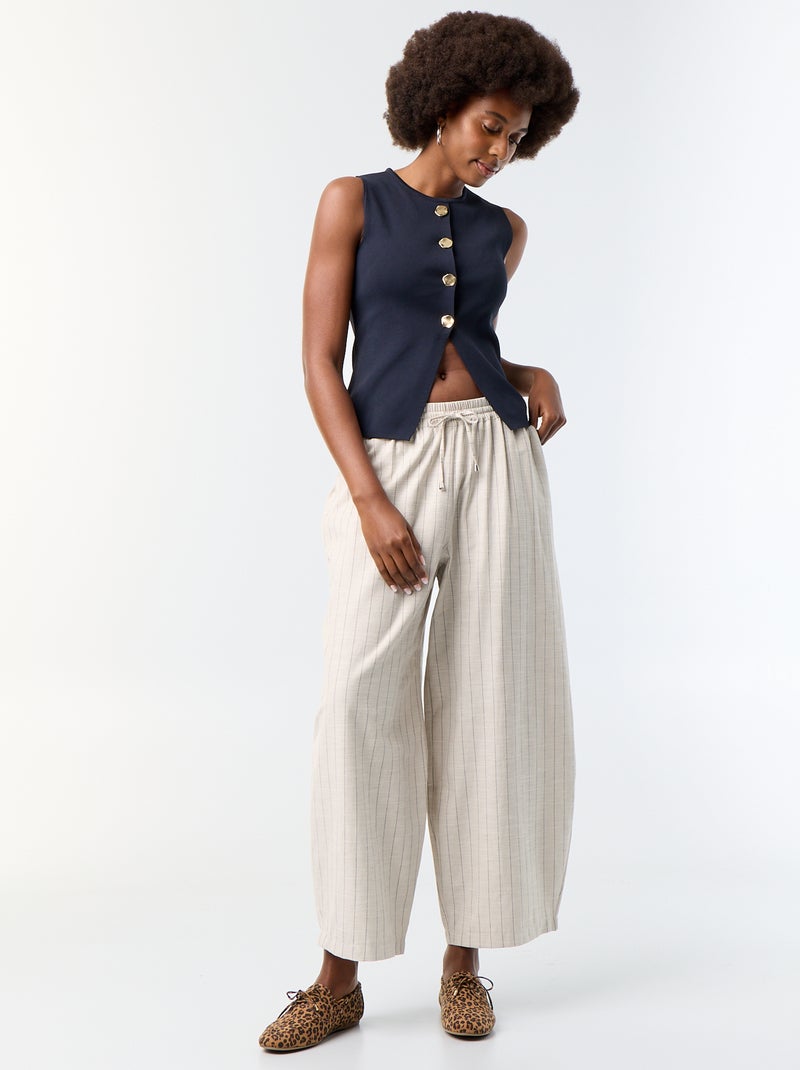 Cardigan in maglia sottile senza maniche Blu - Kiabi