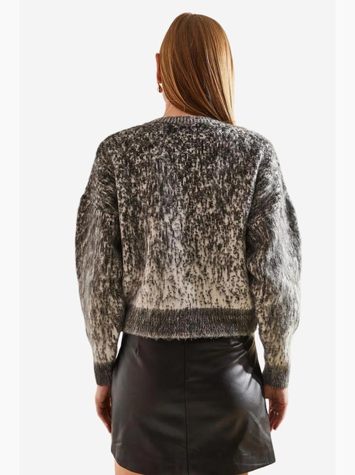 Cardigan in maglia spazzolata con bottoni lucci - Kiabi