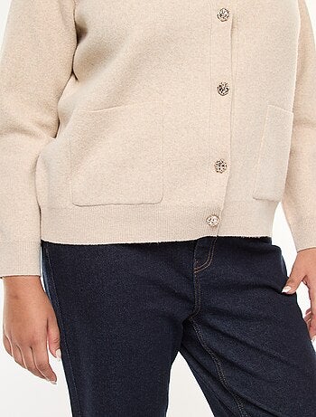 Gilet in maglia spessa con bottoni originali