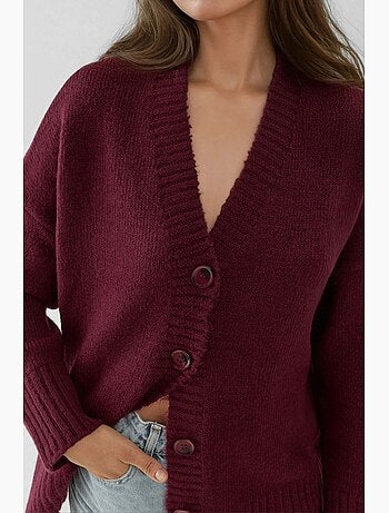 Cardigan in maglia spessa con scollo a v hiccup