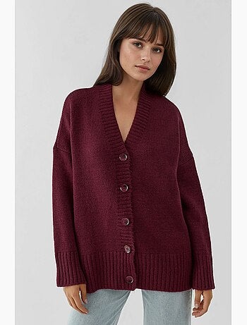 Cardigan in maglia spessa con scollo a v hiccup
