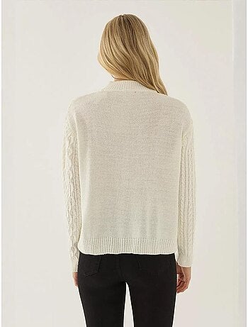 Cardigan in maglia testurizzata con bottoni