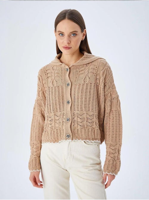 Cardigan in maglia testurizzata con chiusura a bottoni mixray - Kiabi Cardigan in maglia testurizzata con chiusura a bottoni mixray - Kiabi