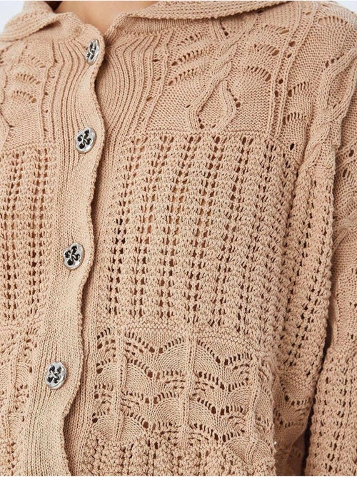Cardigan in maglia testurizzata con chiusura a bottoni mixray - Kiabi Cardigan in maglia testurizzata con chiusura a bottoni mixray - Kiabi