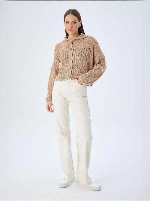 Cardigan in maglia testurizzata con chiusura a bottoni mixray - Kiabi Cardigan in maglia testurizzata con chiusura a bottoni mixray - Kiabi