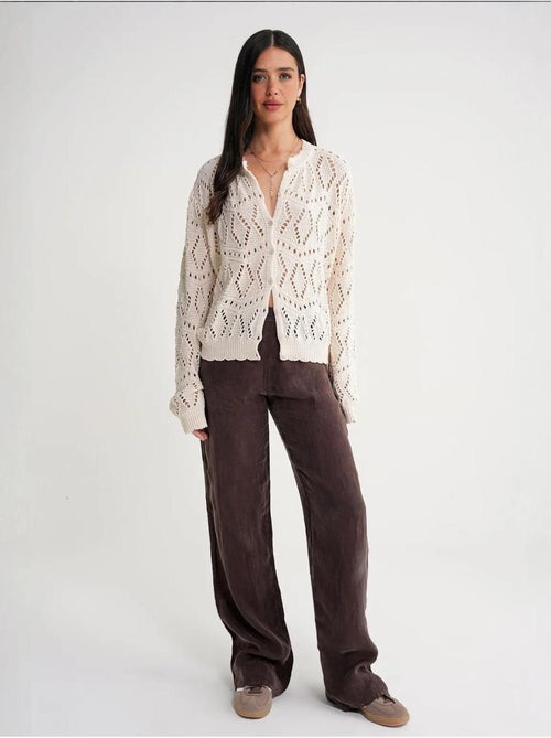 Cardigan in maglia testurizzata con chiusura a bottoni mixray - Kiabi Cardigan in maglia testurizzata con chiusura a bottoni mixray - Kiabi