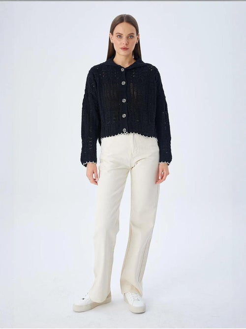 Cardigan in maglia testurizzata con chiusura a bottoni mixray - Kiabi Cardigan in maglia testurizzata con chiusura a bottoni mixray - Kiabi