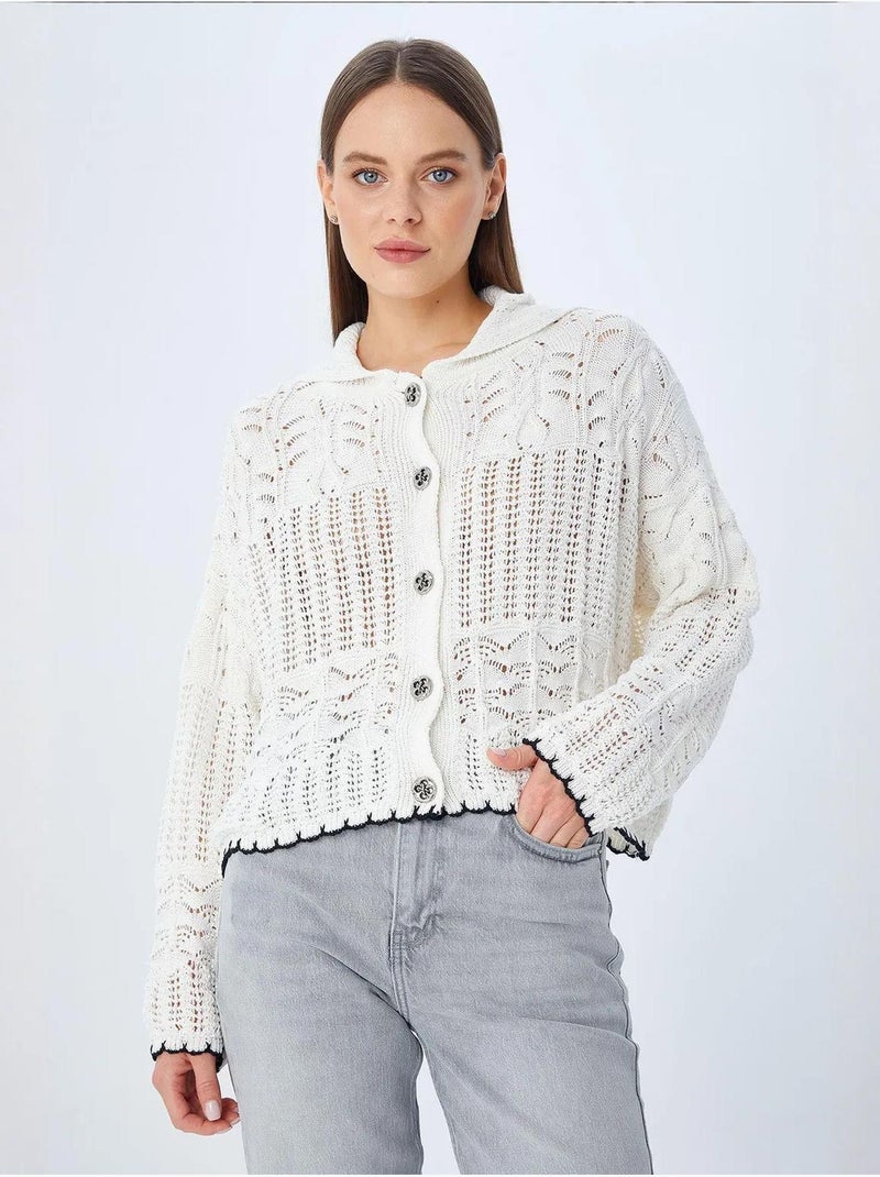 Cardigan in maglia testurizzata con chiusura a bottoni mixray Sabbia - Kiabi