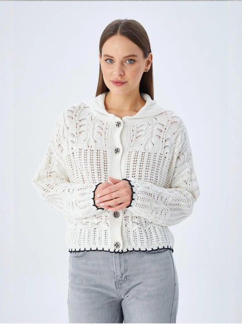 Cardigan in maglia testurizzata con chiusura a bottoni mixray - Kiabi Cardigan in maglia testurizzata con chiusura a bottoni mixray - Kiabi