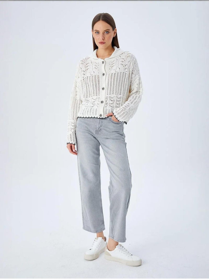 Cardigan in maglia testurizzata con chiusura a bottoni mixray Sabbia - Kiabi