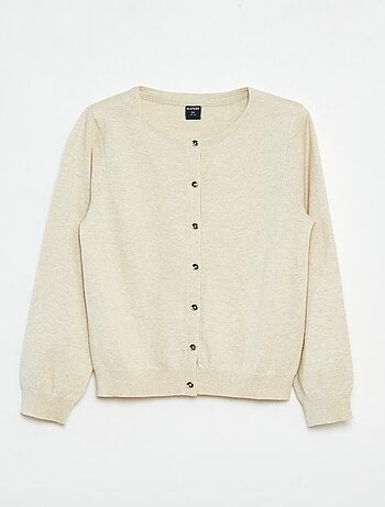 Cardigan in maglia tinta unita