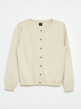 Cardigan in maglia tinta unita