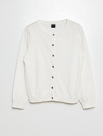 Cardigan in maglia tinta unita