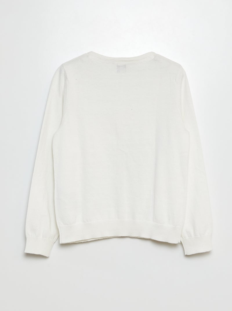 Cardigan in maglia tinta unita BIANCO - Kiabi