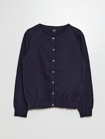 Cardigan in maglia tinta unita