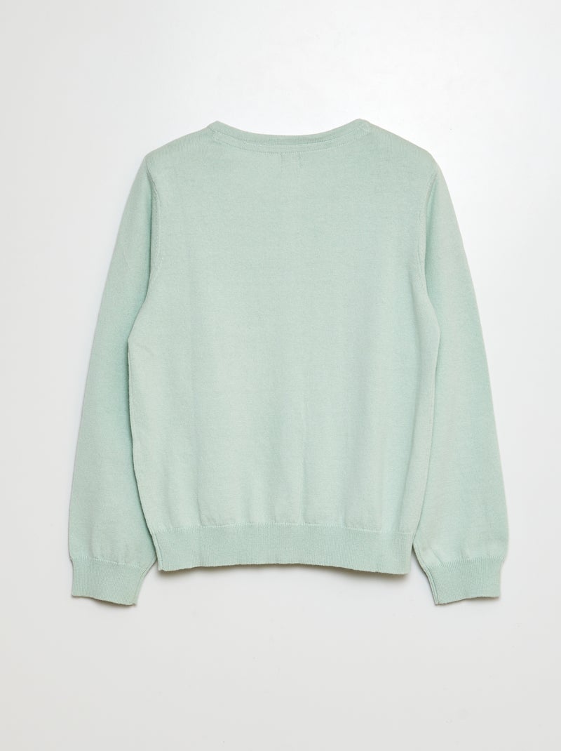 Cardigan in maglia tinta unita blu - Kiabi
