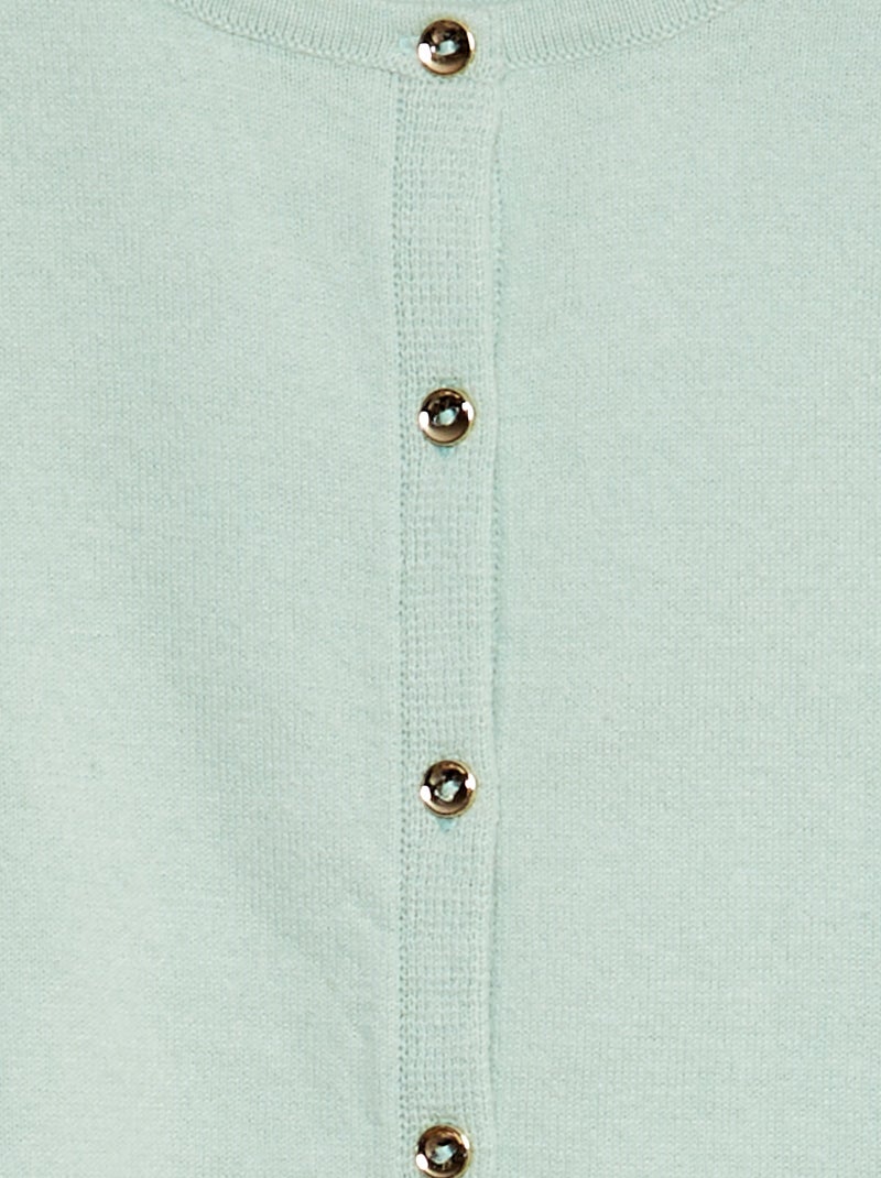 Cardigan in maglia tinta unita blu - Kiabi