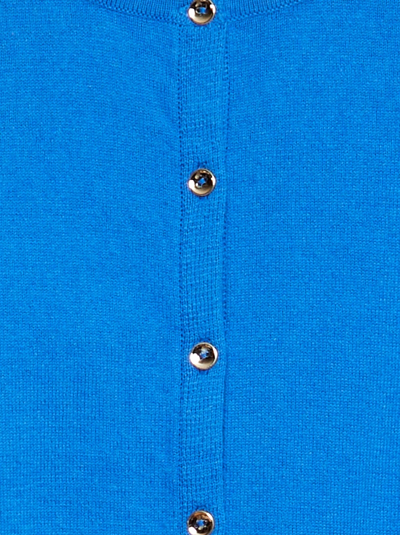 Cardigan in maglia tinta unita BLU - Kiabi