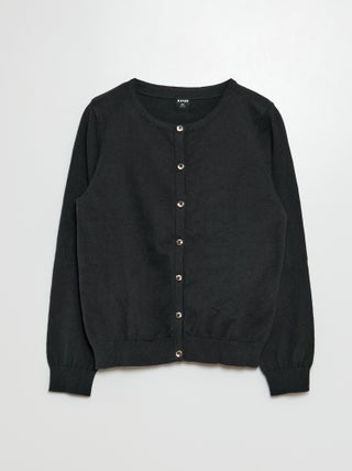 Cardigan in maglia tinta unita