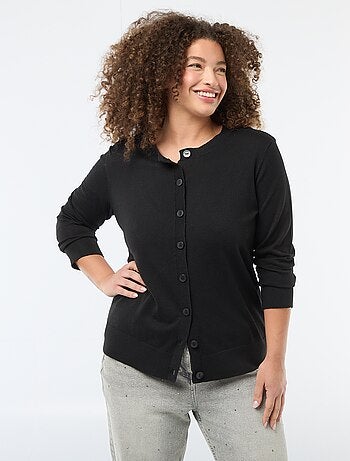 Cardigan in maglia tinta unita