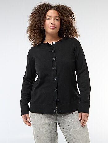 Cardigan in maglia tinta unita