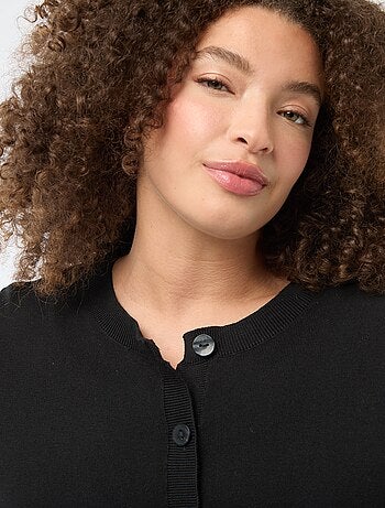Cardigan in maglia tinta unita