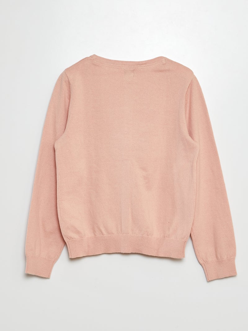Cardigan in maglia tinta unita ROSA - Kiabi