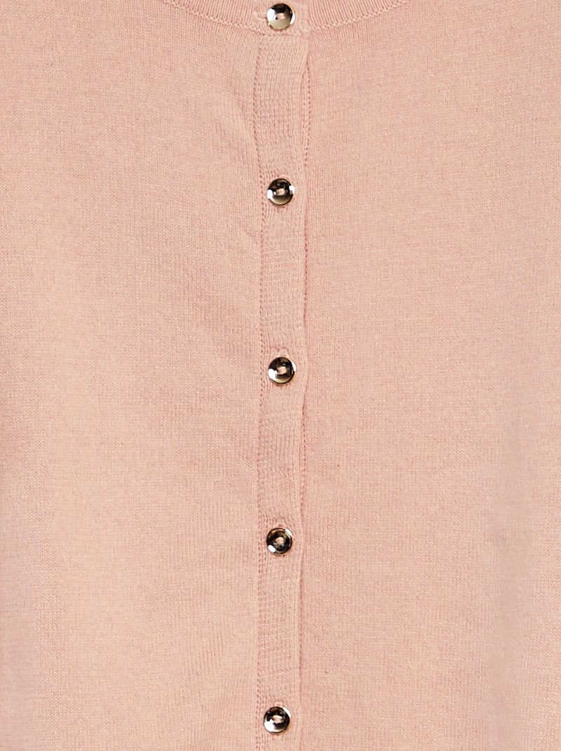 Cardigan in maglia tinta unita ROSA - Kiabi