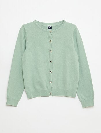 Cardigan in maglia tinta unita