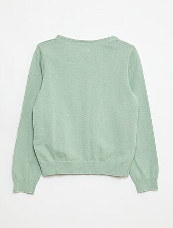 Cardigan in maglia tinta unita