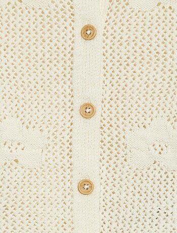 Cardigan in maglia traforata