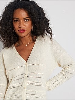 Cardigan in maglia traforata - Kiabi