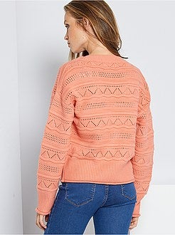 Cardigan in maglia traforata - Kiabi