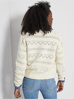 Cardigan in maglia traforata - Kiabi