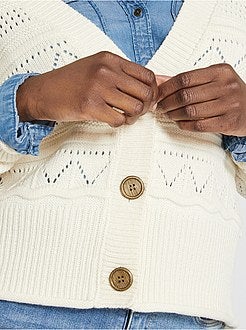 Cardigan in maglia traforata - Kiabi